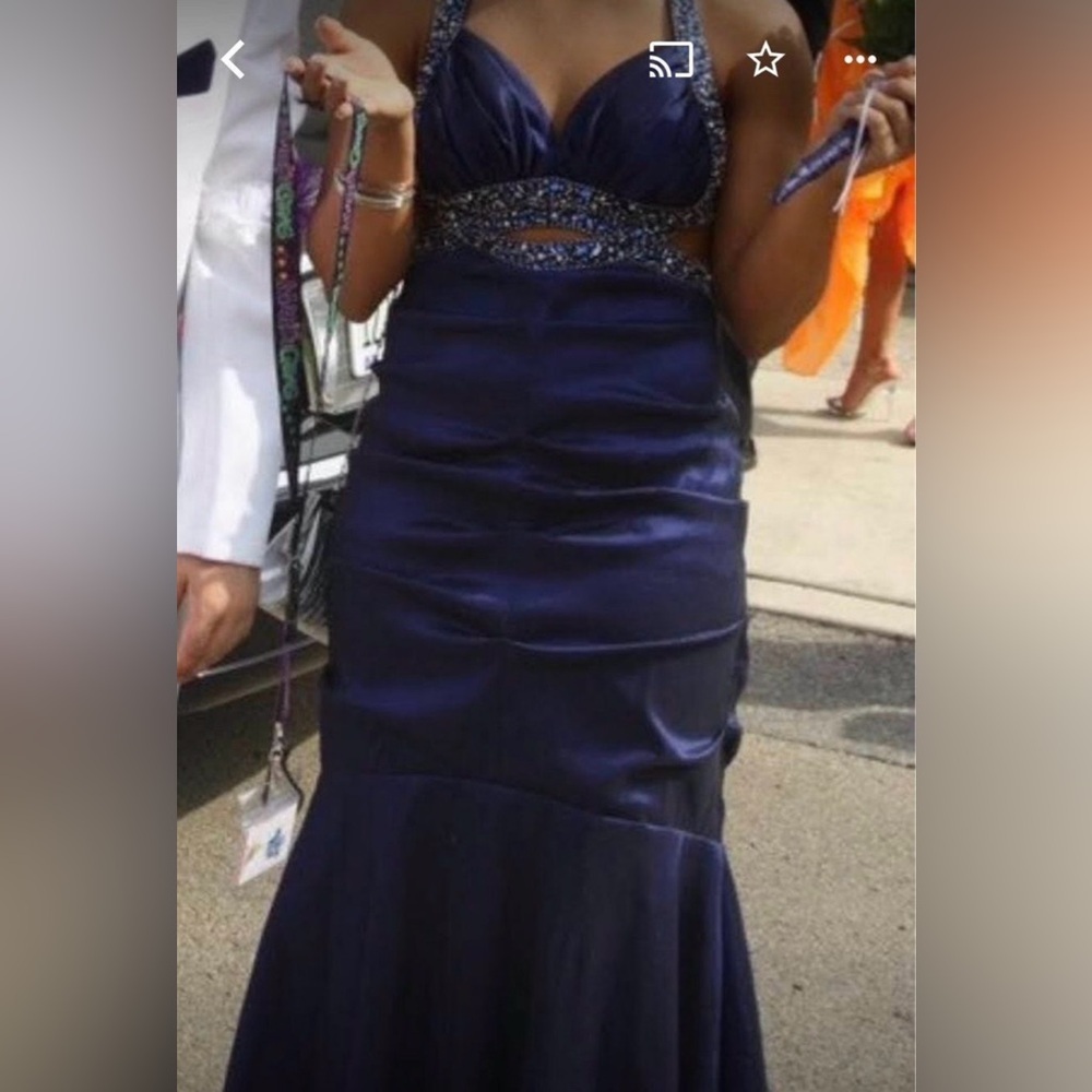 Masquerade cut out beaded prom dress - Picture 5 of 6